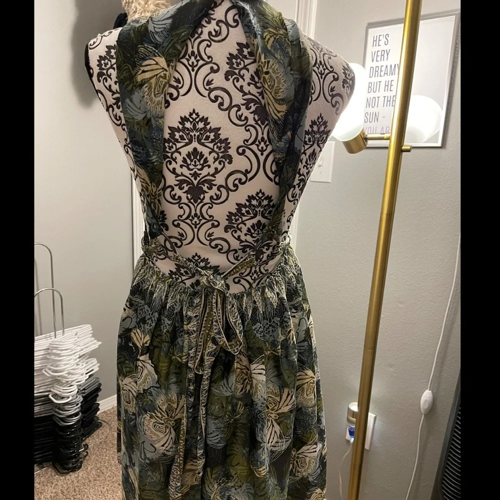 Free People Blue Pattern Mini Dress - Picture 2 of 4